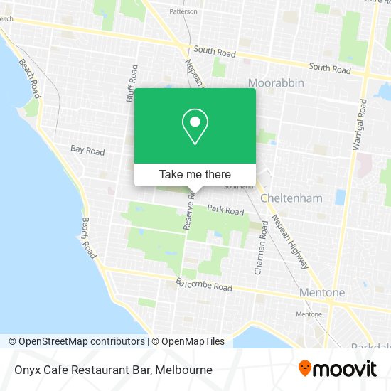 Onyx Cafe Restaurant Bar map