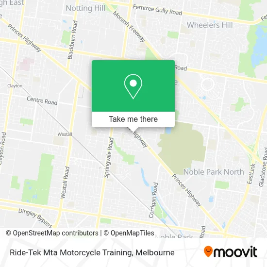 Ride-Tek Mta Motorcycle Training map