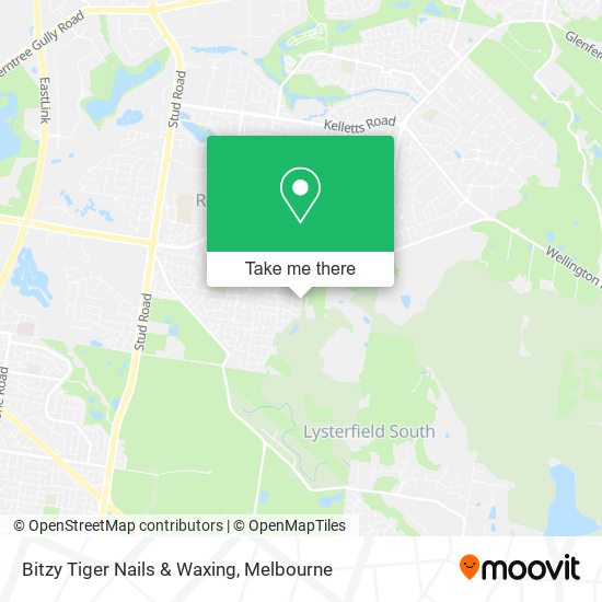 Bitzy Tiger Nails & Waxing map