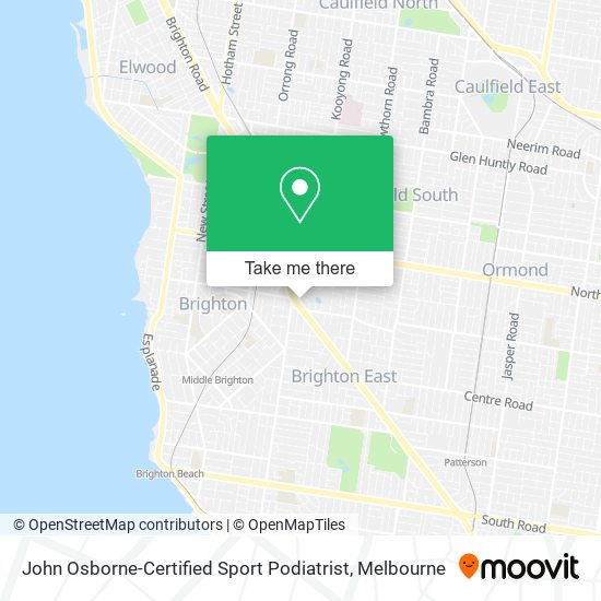 John Osborne-Certified Sport Podiatrist map
