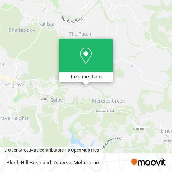 Black Hill Bushland Reserve map