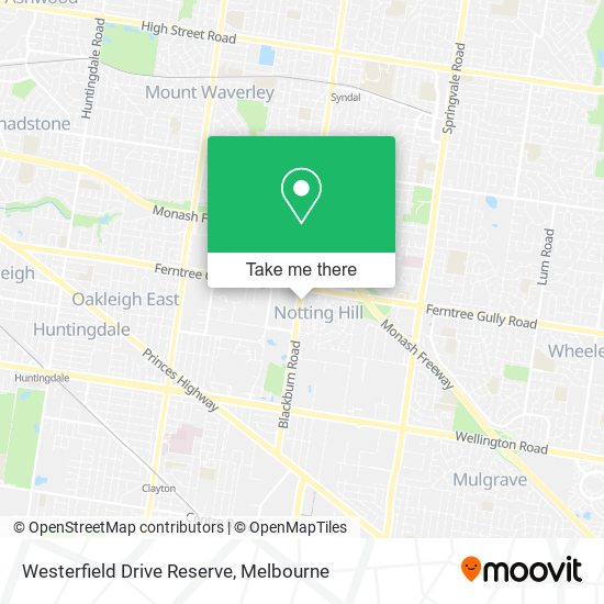 Westerfield Drive Reserve map