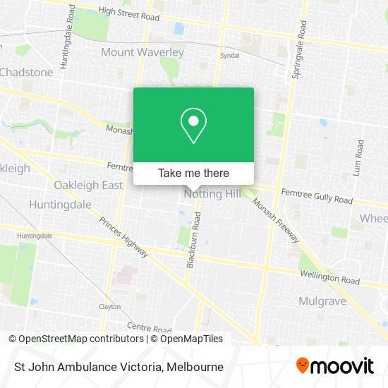 St John Ambulance Victoria map