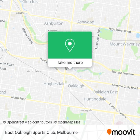 East Oakleigh Sports Club map