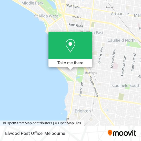 Elwood Post Office map