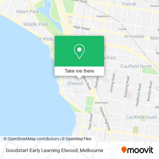 Mapa Goodstart Early Learning Elwood