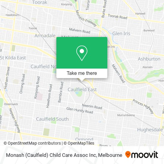 Mapa Monash (Caulfield) Child Care Assoc Inc