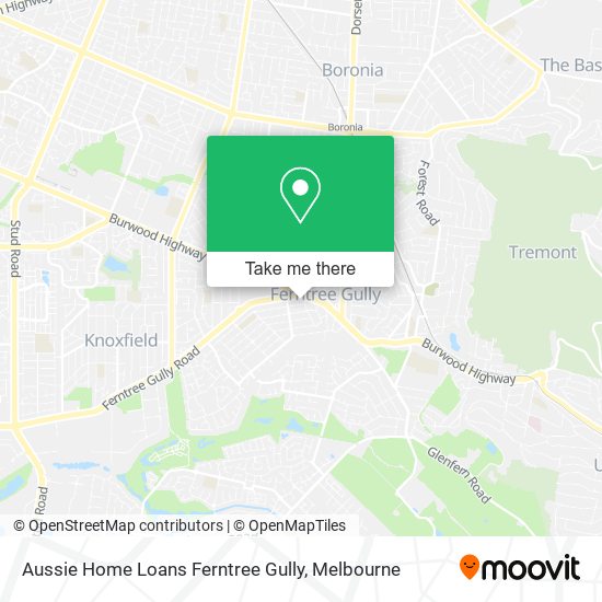 Aussie Home Loans Ferntree Gully map