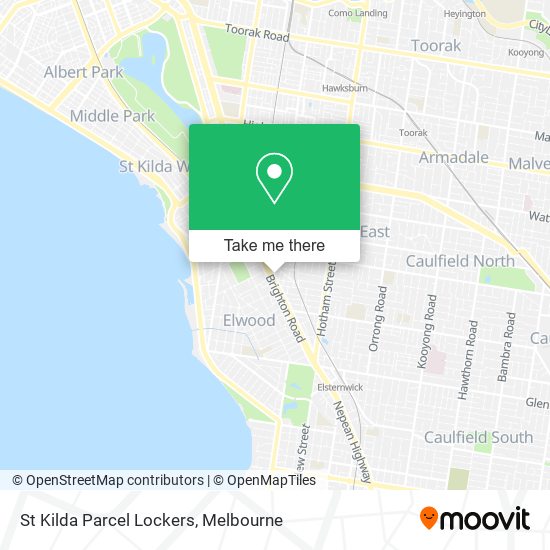 St Kilda Parcel Lockers map