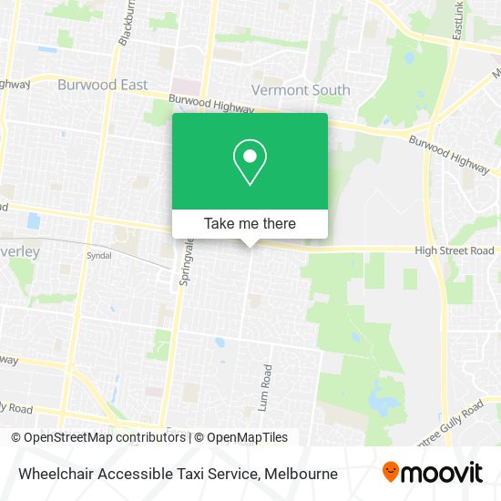 Wheelchair Accessible Taxi Service map