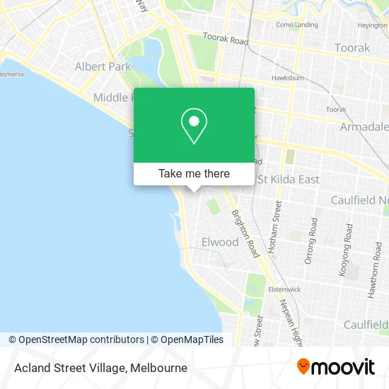 Mapa Acland Street Village
