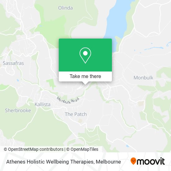 Athenes Holistic Wellbeing Therapies map