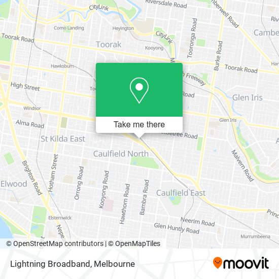 Mapa Lightning Broadband