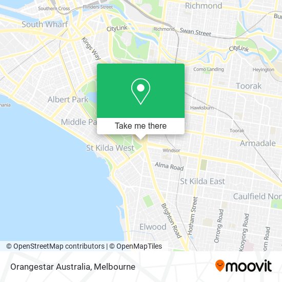 Orangestar Australia map