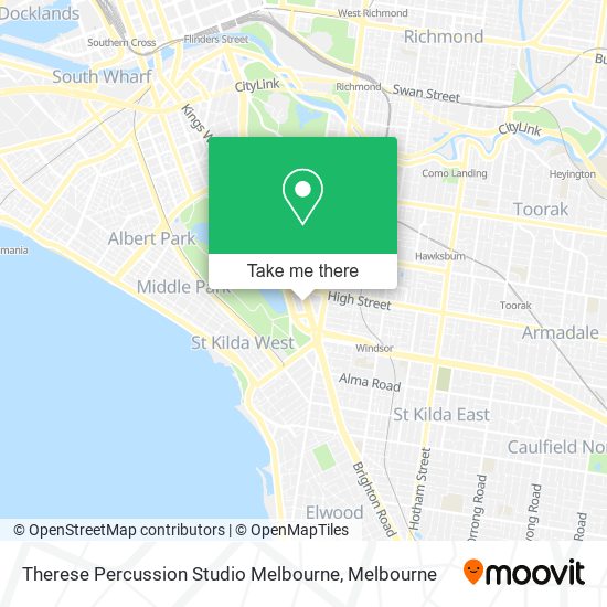 Mapa Therese Percussion Studio Melbourne