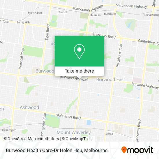 Burwood Health Care-Dr Helen Hsu map