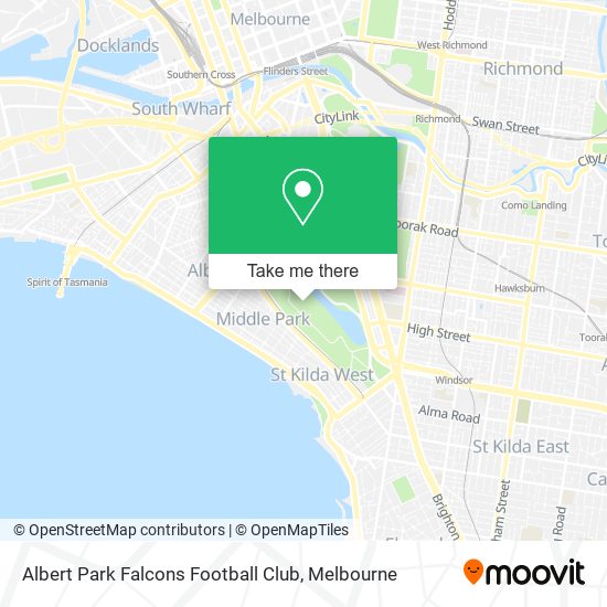 Albert Park Falcons Football Club map