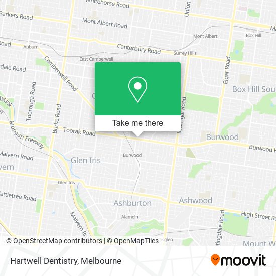 Hartwell Dentistry map