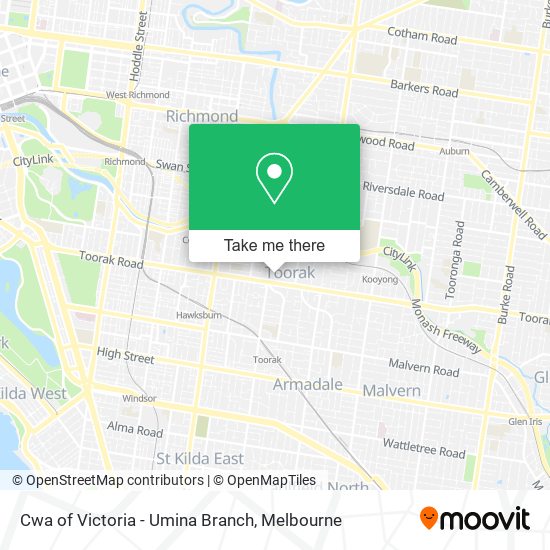 Cwa of Victoria - Umina Branch map