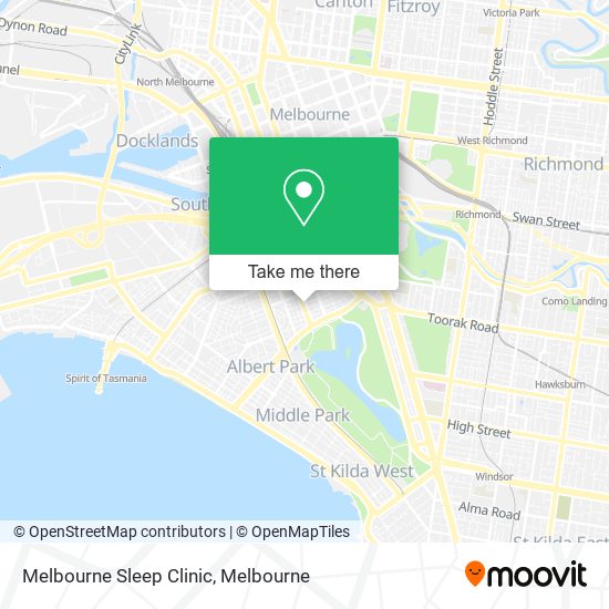 Mapa Melbourne Sleep Clinic