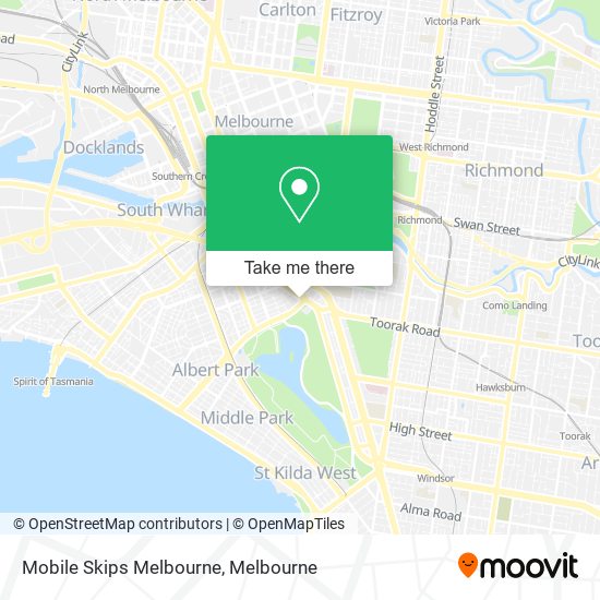 Mapa Mobile Skips Melbourne