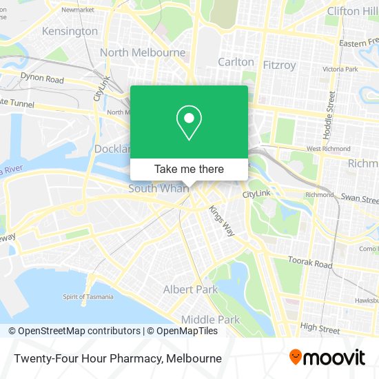 Mapa Twenty-Four Hour Pharmacy