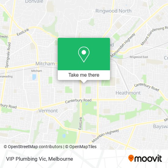 VIP Plumbing Vic map