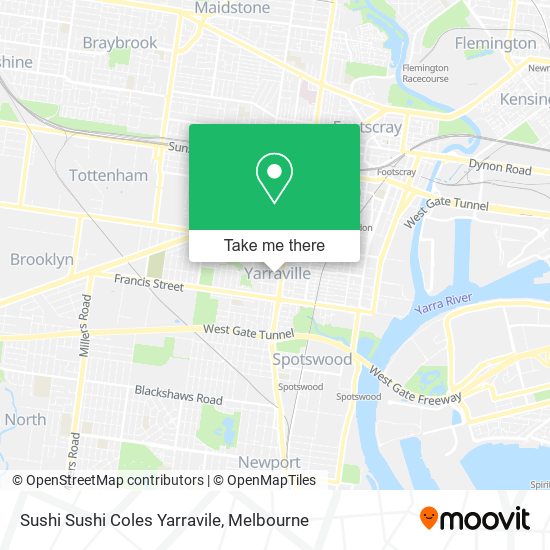 Sushi Sushi Coles Yarravile map