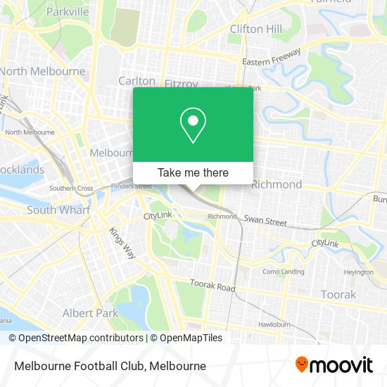Melbourne Football Club map