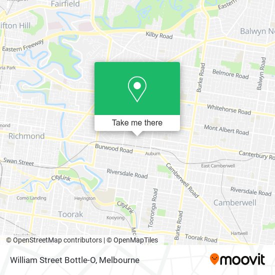 William Street Bottle-O map