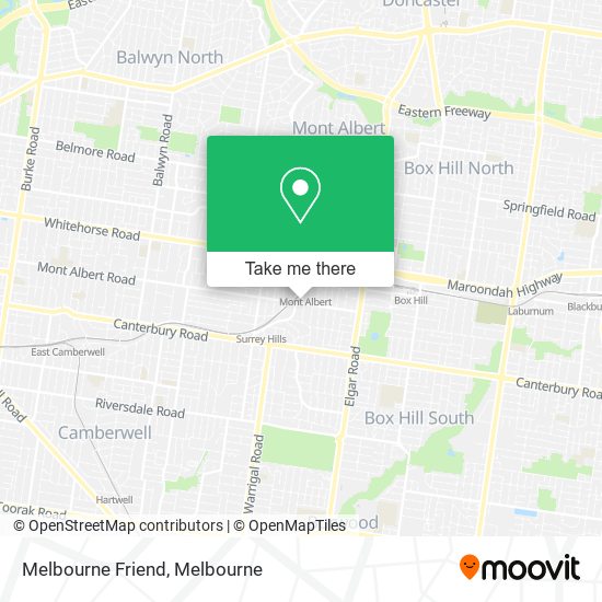 Melbourne Friend map
