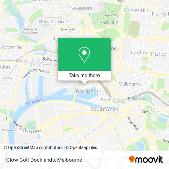 Glow Golf Docklands map