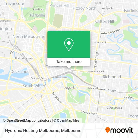 Hydronic Heating Melbourne map