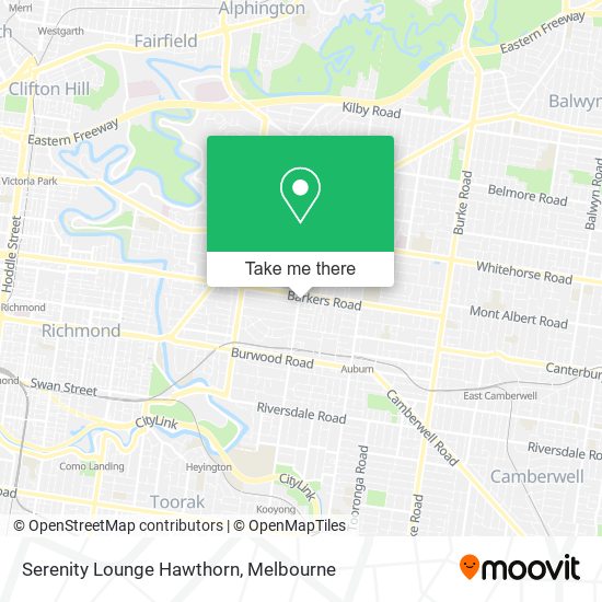 Serenity Lounge Hawthorn map