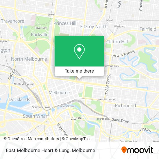 East Melbourne Heart & Lung map