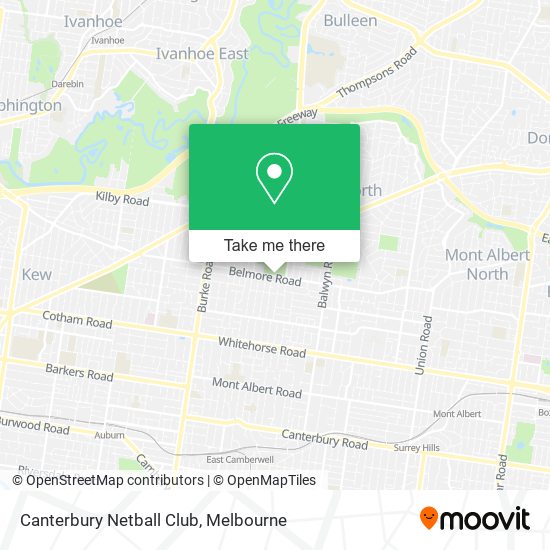 Canterbury Netball Club map