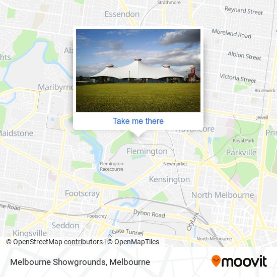 Melbourne Showgrounds map