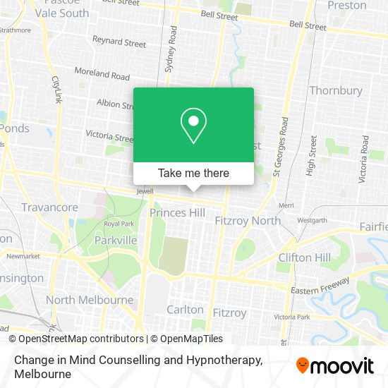 Mapa Change in Mind Counselling and Hypnotherapy