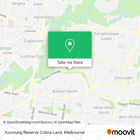 Koonung Reserve Cobra-Land map