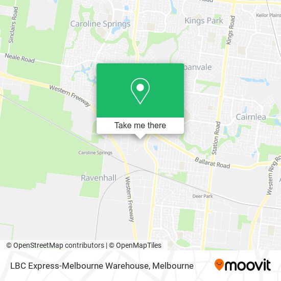 LBC Express-Melbourne Warehouse map