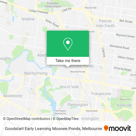 Mapa Goodstart Early Learning Moonee Ponds