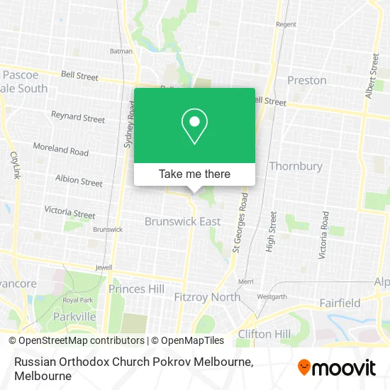 Russian Orthodox Church Pokrov Melbourne map