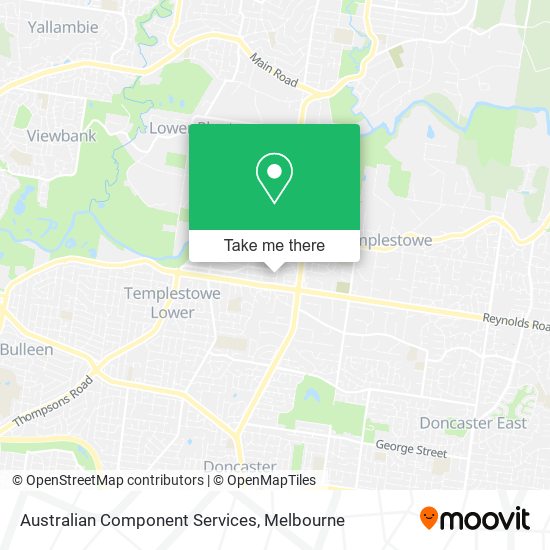 Australian Component Services map