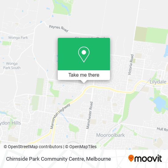 Mapa Chirnside Park Community Centre