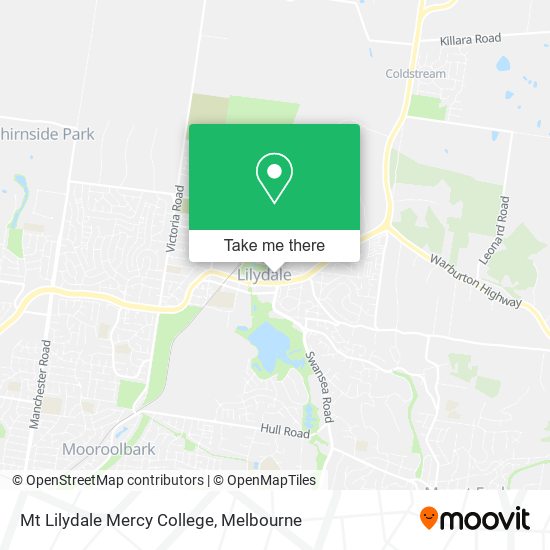 Mapa Mt Lilydale Mercy College