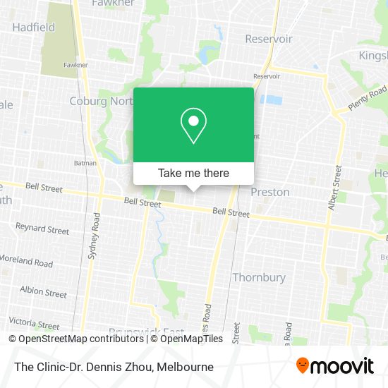 The Clinic-Dr. Dennis Zhou map