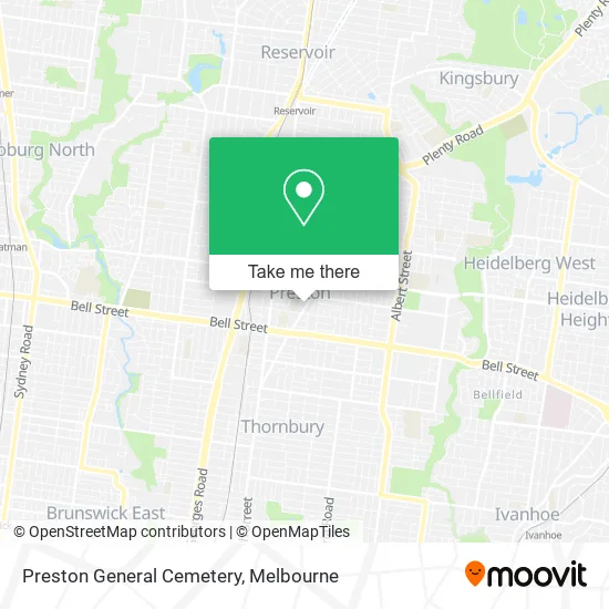 Mapa Preston General Cemetery
