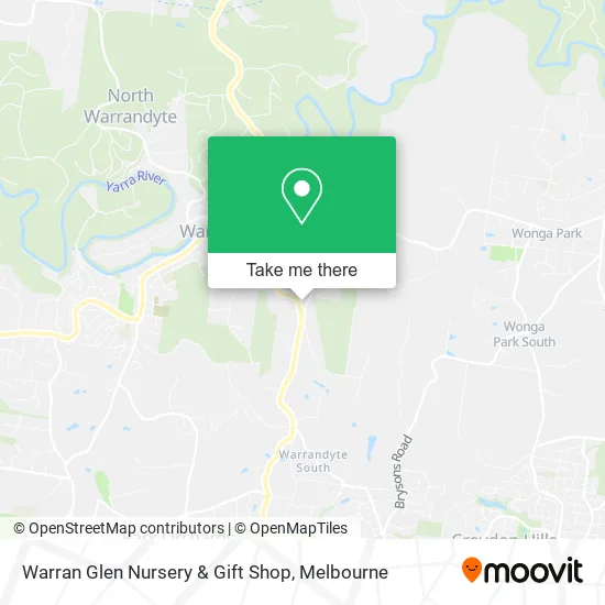 Warran Glen Nursery & Gift Shop map