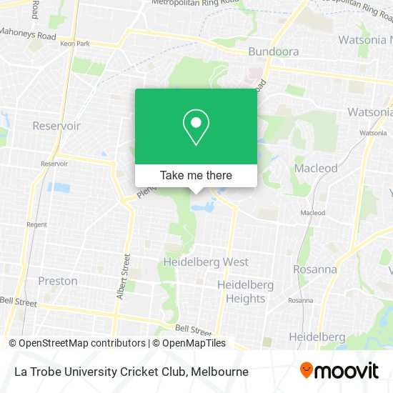 La Trobe University Cricket Club map