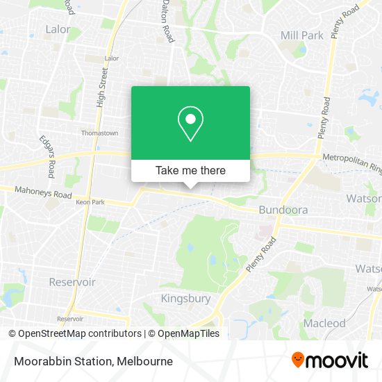 Moorabbin Station map